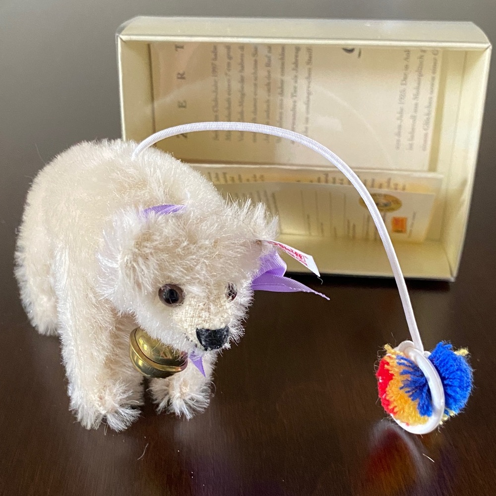 Steiff Polar Bear with Pom Pom and Bell